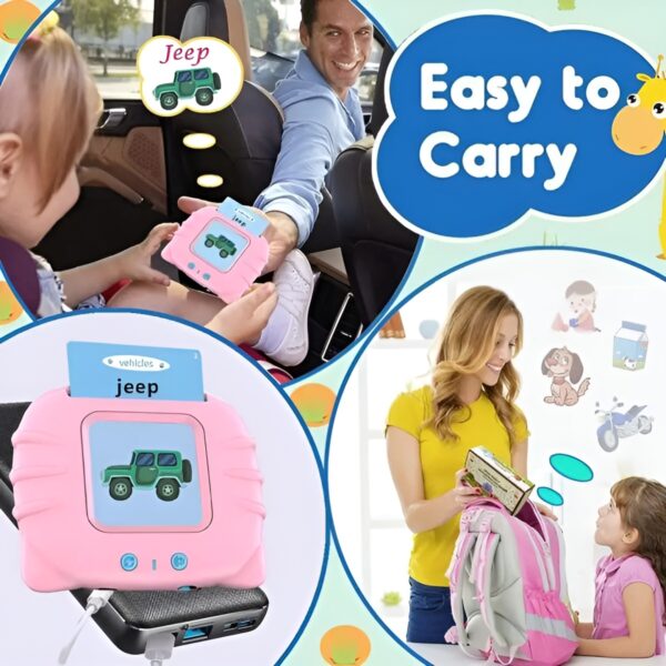audible flash cards baby reading machine for kids early learning english | montessori toddlers gifts (random color ) - Image 5