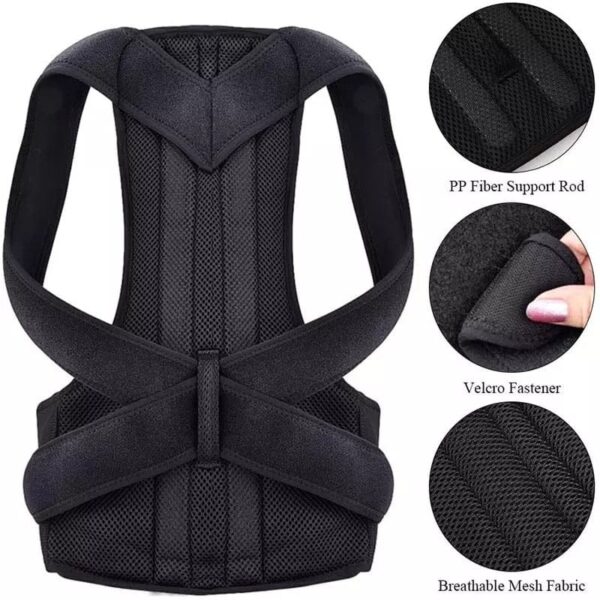 adjustable posture back belt, posture corrector belt for men and women, back support and shoulder belt - Image 4