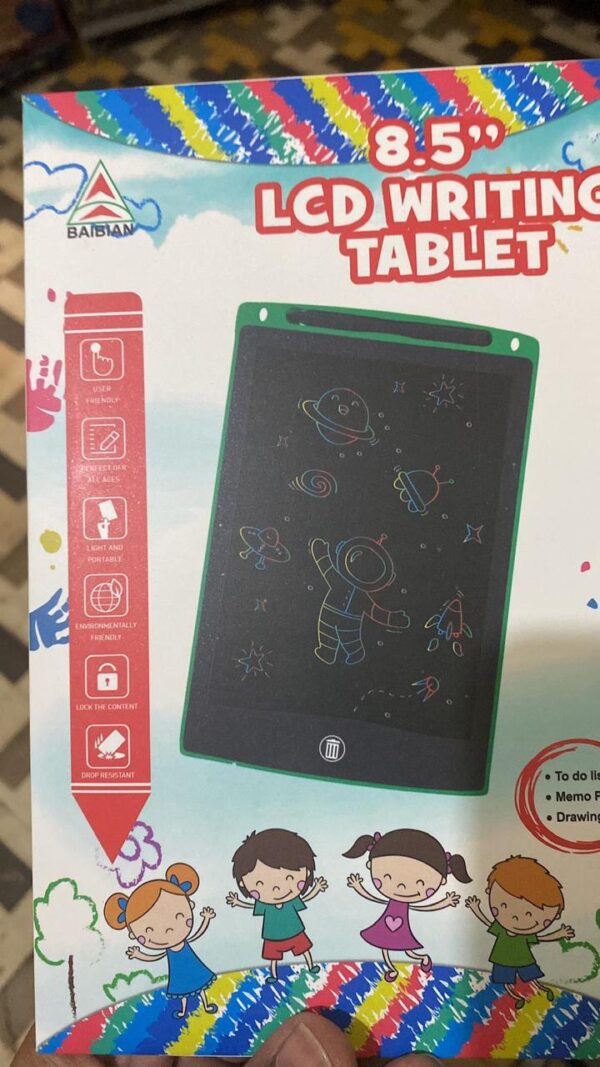 8.5 inch multicolor writing pad lcd tablet for kids  (random color ) - Image 3