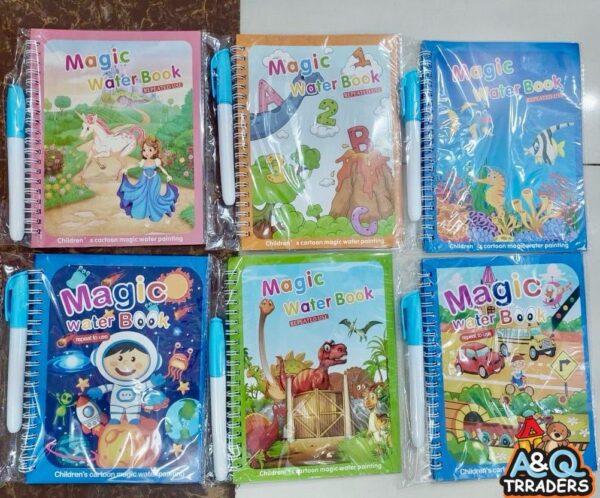 magic water book painting drawing coloring board book doodle & magic water pen(random book ) - Image 3