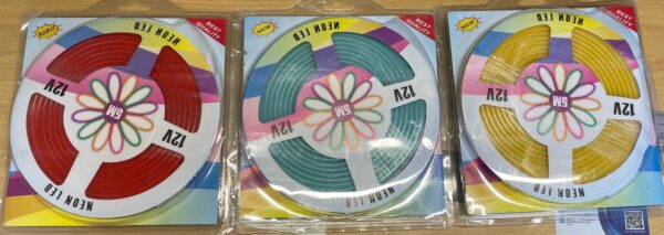 mega power neon 5 meters strip, 12volts with adapter - Image 5