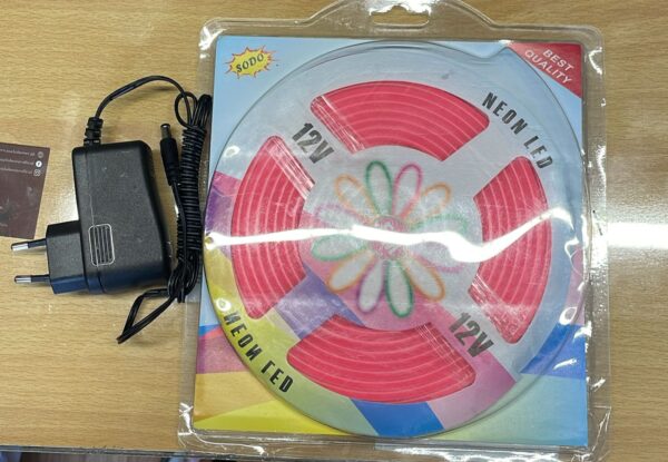 mega power neon 5 meters strip, 12volts with adapter - Image 3