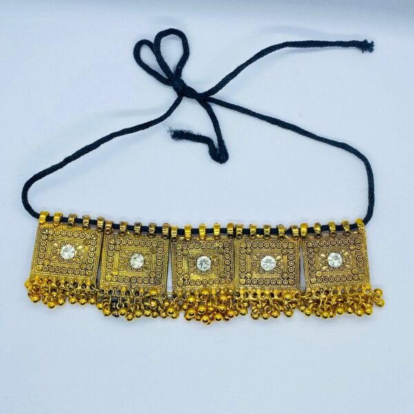 afghani antique choker necklace with earrings for women /necklace set - Image 6