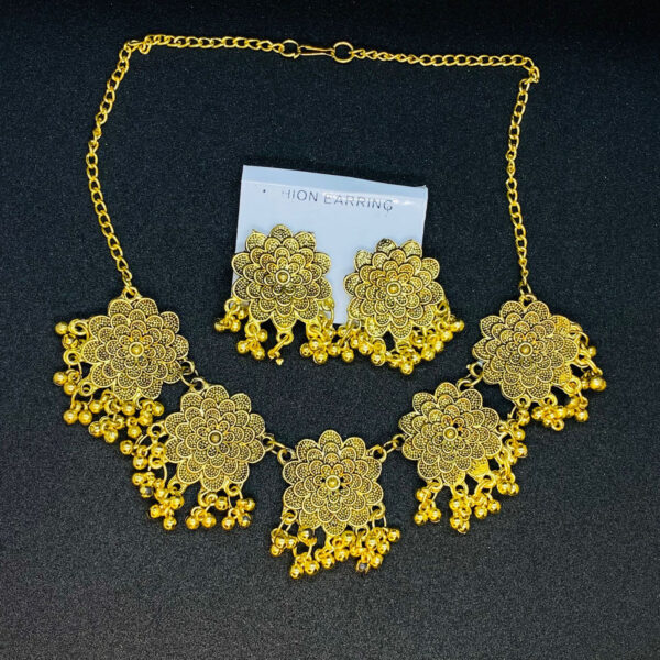 afghani flower choker for all ages gold