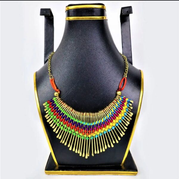 multi and black color choker necklace for women / fancy pendant choker for girls - Image 4