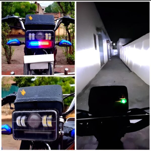 led headlight 6 × 4 / square led light 4 × 6 for all bikes | motercycle headlight for 125 cg 70cc bikes | sos pattern cg 125 and 70cc - Image 14
