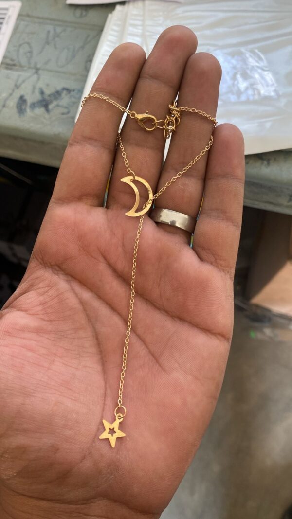 simple and elegant moon star pendant necklace women clavicle chain minimalist design necklace - Image 2
