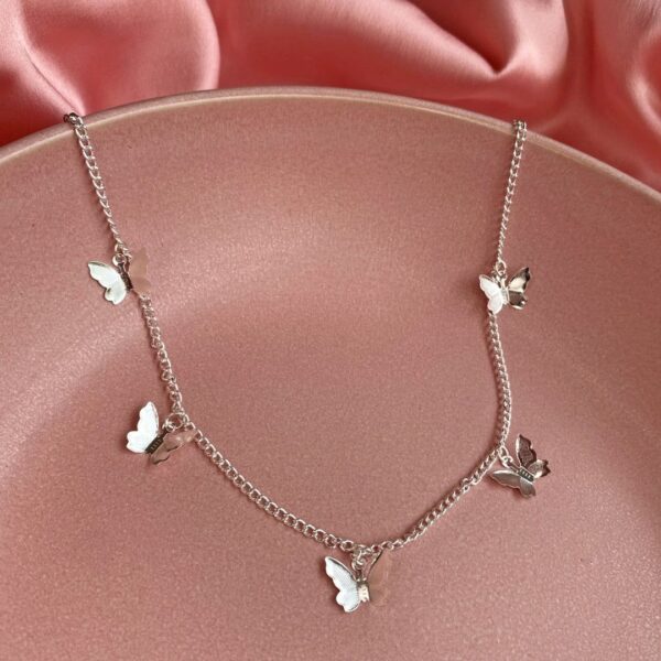 butterfly necklace | dainty chain | layering | choker necklace for girls - Image 10