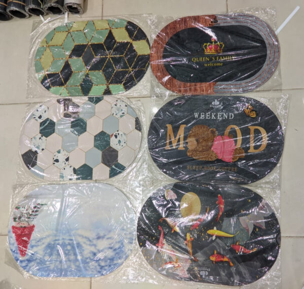 bath mat super absorbent quick drying bathroom rugs non slip kitchen entrance doormat modern napa skin floor mats home decor (only round shape) (random color) - Image 2