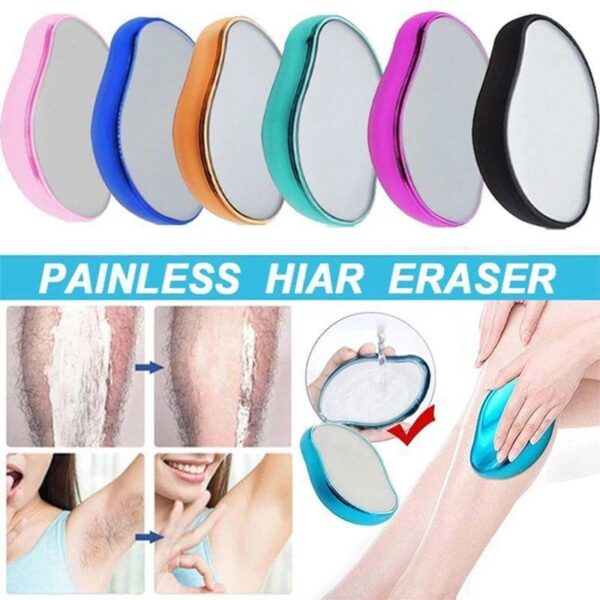 bleame crystal hair eraser – painless exfoliation hair removal tool for arms legs back   china (random color)