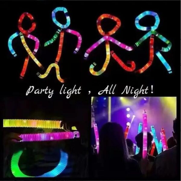 sensory toys led per tube fidget toy top 21*2.9cm stress and anxiety relief pipe kids learning tools bunmo tubes .. 6 pcs pack - Image 10