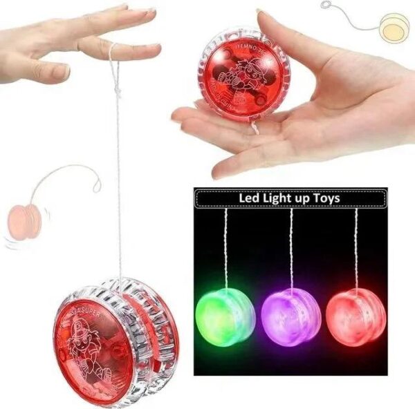 pack of 12 led toys yo yo sport toys yo yo flashing plastic for kids - Image 6