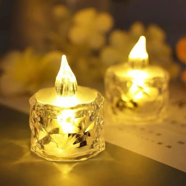 pack of 24 warm white flameless led tealight candle decorative battery operated tea lights