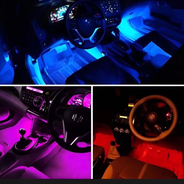2pcs rgb 17cm silicon flexible 9-led strip drl daytime multicolor light | smd led fancy light (rgb) for car bumper and bikes - Image 3