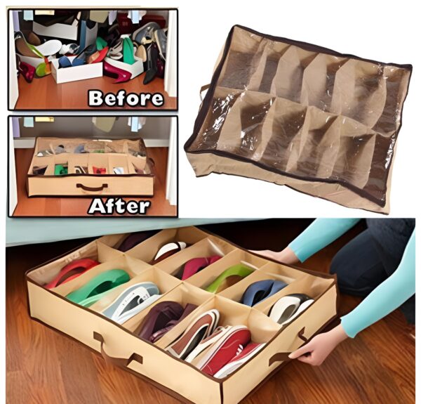 shoe organizer closet/under bed storage | shoe under best quality imported with box - Image 10