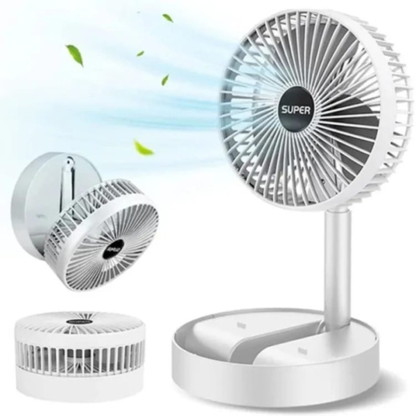electric - telescopic folding floor fan summer silent desktop retractable fan for office bedroom school usb ventilator (usb operated) (random color) - Image 5