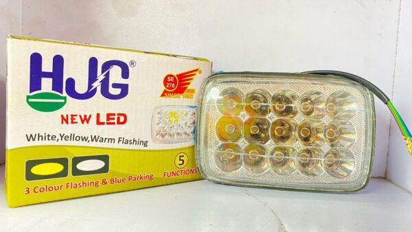5 function led headlight 15 led white and fog light  high beam 15 led fog bike headlight for 70 & 125/all functions led light - Image 2