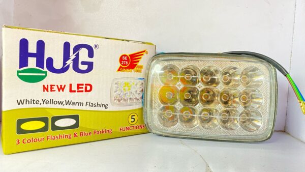 5 function led headlight 15 led white and fog light  high beam 15 led fog bike headlight for 70 & 125/all functions led light - Image 3