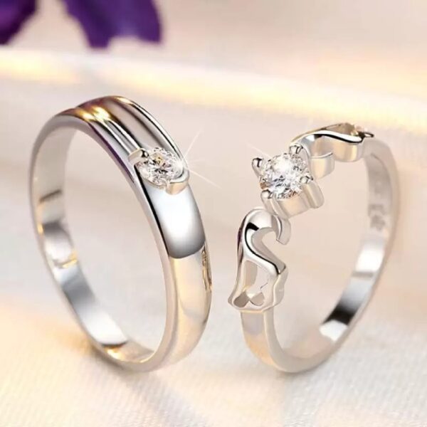1 pair of couple ring for engagement and friendship gift | stainless steel ring - Image 3