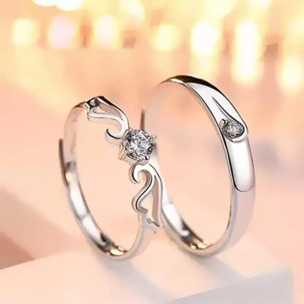 1 pair of couple ring for engagement and friendship gift | stainless steel ring