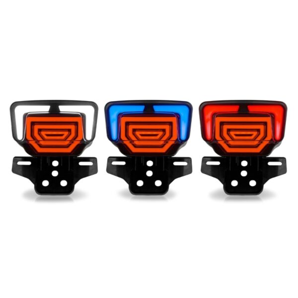 motorcycles bike fancy tail light 70cc and 125cc led fancy tail light stop turn signal with scanning dynamic animation breathing drl