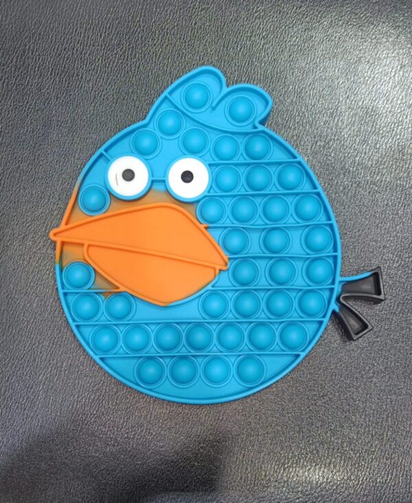 angry bird the blue simple dimple fidget toy pop it | stress relief squeeze toys for kid - Image 2