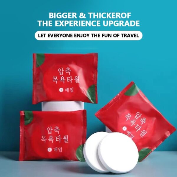 1 pcs of compressed bath towels disposable face towels large magical towel portable travel strong water absorption large travel hotel towels size 70 x 140 cm - Image 3