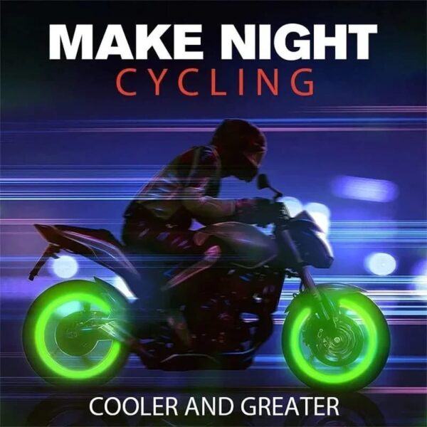 luminous valve motorcycle bicycle bike car wheel tyre hub cap fluorescent night glowing luminous valve stem caps decor - Image 8