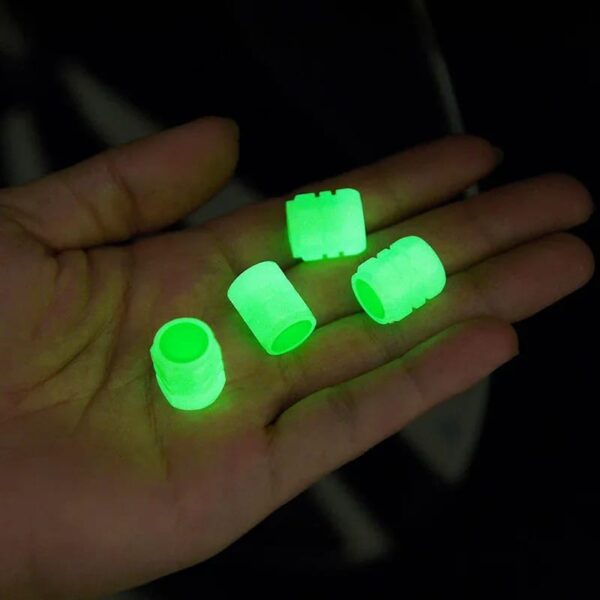 luminous valve motorcycle bicycle bike car wheel tyre hub cap fluorescent night glowing luminous valve stem caps decor - Image 10