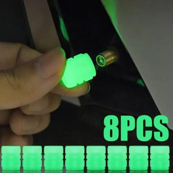 luminous valve motorcycle bicycle bike car wheel tyre hub cap fluorescent night glowing luminous valve stem caps decor - Image 12