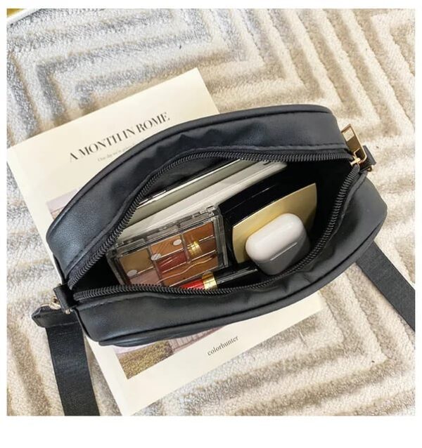 leather square shoulder bag | pu leather shoulder bag for women, girls | fashion women's shoulder bag - Image 13