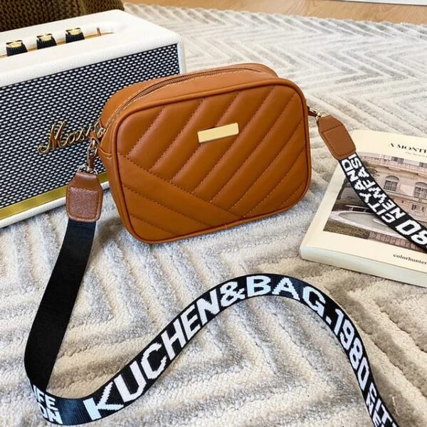 leather square shoulder bag | pu leather shoulder bag for women, girls | fashion women's shoulder bag - Image 18