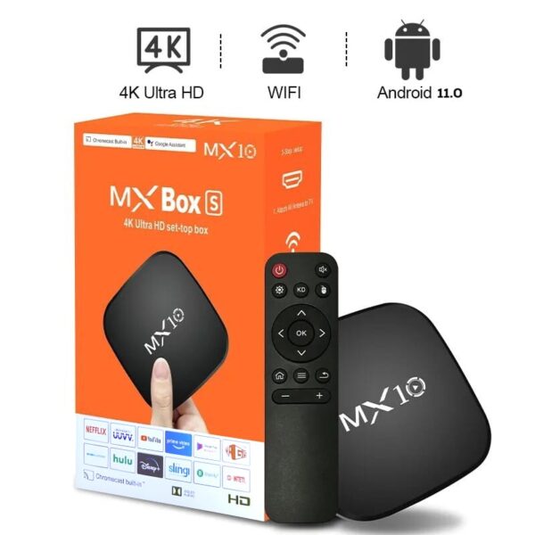 mx10 box s android tv 11.0 version 1+8gb