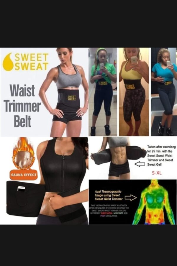 sweet sweat belt for weight loss slimming trimming waist trainer fitness belt for men and women - Image 4