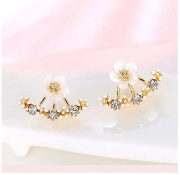 daisy back hanging stud earrings | flower earrings earrings fresh earrings girls earrings jewelry for women
