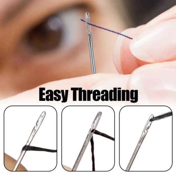 pack of 10 pieces stainless steel side hole sewing needles - Image 5