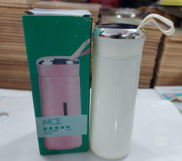 nice glass bottle water mini flask bottle with vaccum flask and loop temperature resistant,400ml (random colors) - Image 14