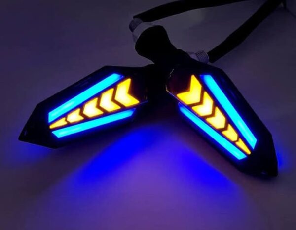 bike indicator slide arrow running style with lava drl red - yellow 4 pcs set