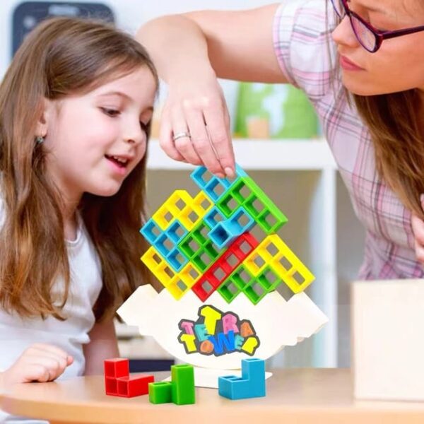 tetris balance stacking tower | tetra tower game | building block toys | puzzle board game for kids | brain game building block intelligence educational gift - Image 7