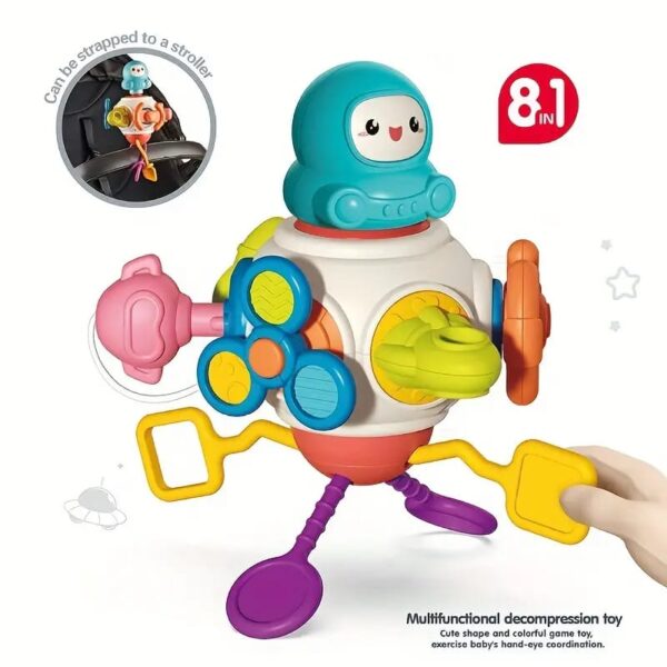 8 in 1 multi functional busy activity toy | infant montessori activities busy board cubes,baby educational learning toys for 6-18 months boys & girls, airplane car travel toys for kids gifts - Image 7