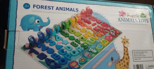 6 in1 wooden educational puzzle & sorting board toy for kids - Image 6