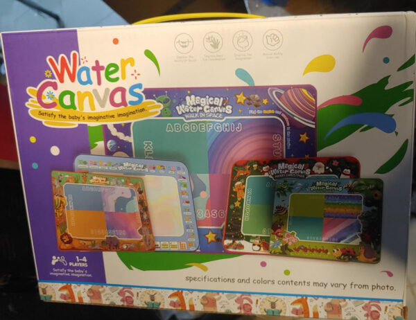 magic water doodle waterproof canvas mat | washable drawing mat | reusable canvas perfect for kids - Image 4