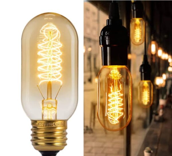 bulbrite incandescent t45  medium screw base  light bulb, 40 watt, antique