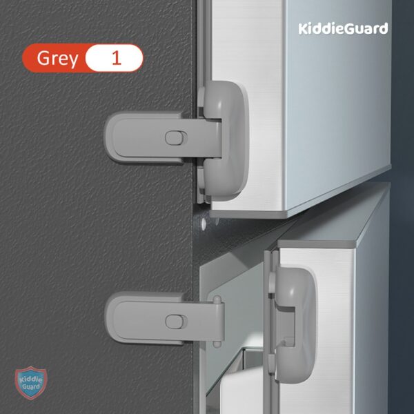 child safety fridge lock , baby safety refrigerator freezer door lock, no tools need or drill (grey) - 1 pc - Image 15