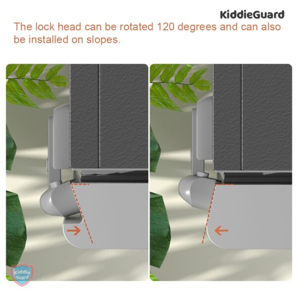child safety fridge lock , baby safety refrigerator freezer door lock, no tools need or drill (grey) - 1 pc - Image 16