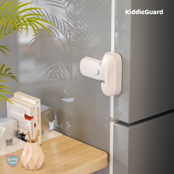 child safety fridge lock , baby safety refrigerator freezer door lock, no tools need or drill (grey) - 1 pc - Image 21