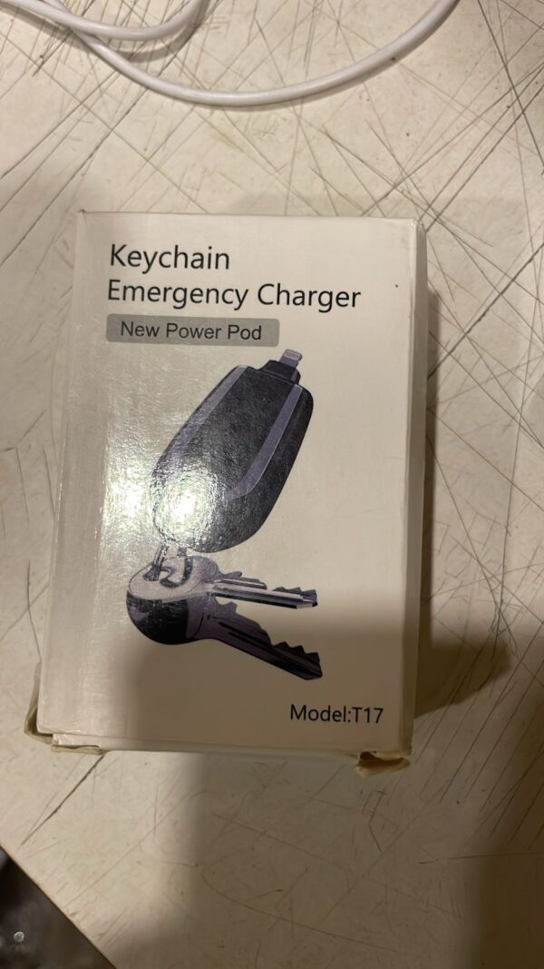 keychain power bank | keychain portable charger, mini power emergency pod key ring cell phone charger, ultra-compact external fast charging power bank 1500 mah (black) - Image 2