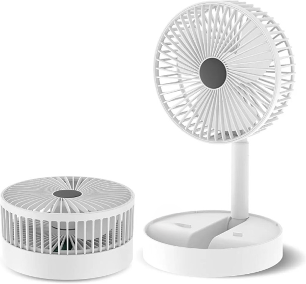 electric - telescopic folding floor fan summer silent desktop retractable fan for office bedroom school usb ventilator (usb operated) (random color) - Image 3