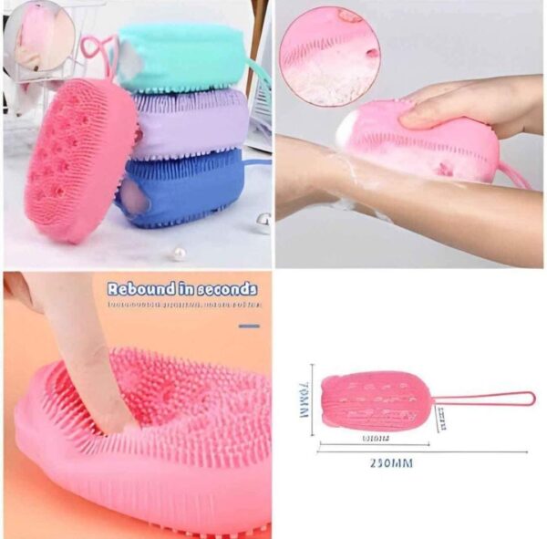 silicone soap bath massage / bath body brush high quality silicon bath brush (random color)