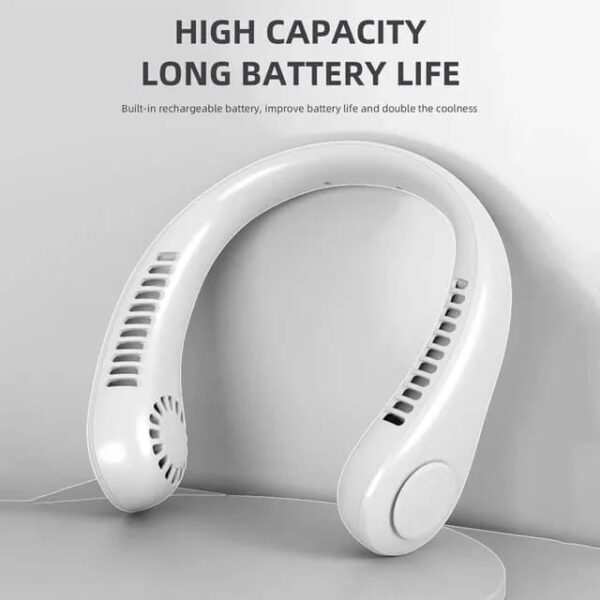 portable rechargeable neck fan (random color ) - Image 5